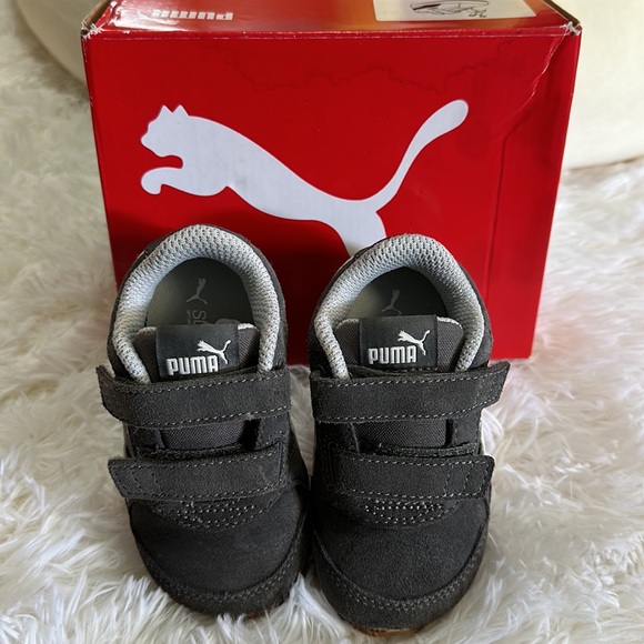 Puma Gray Velcro Softfoam+ ST Runner v2 5C - Picture 2 of 8